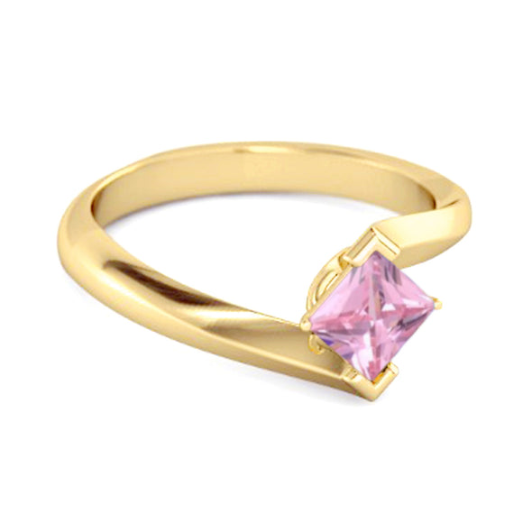 Embrace Ring 925 Sterling Silver 0.50 Ctw Pink Zirconia Women Ring