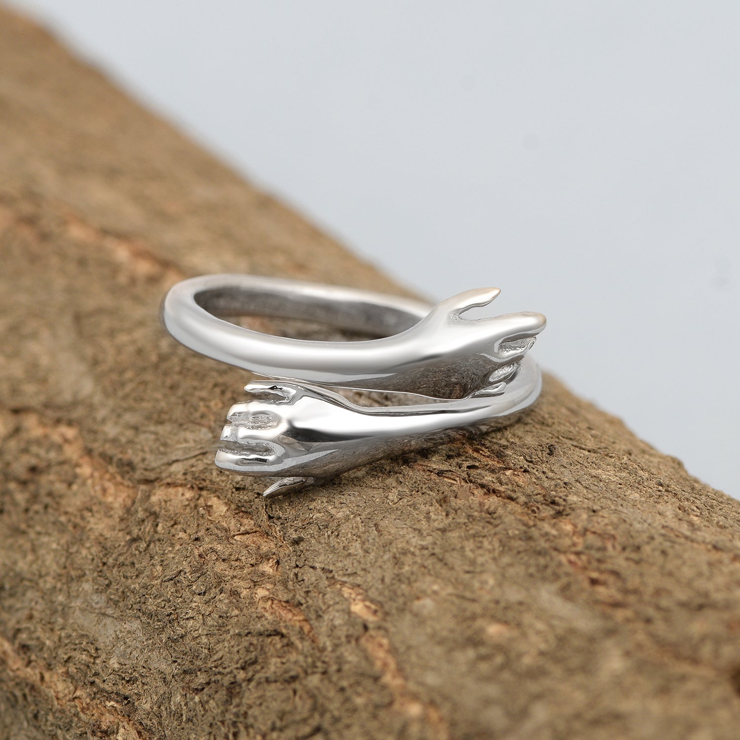925 Sterling Silver Hug Rings Compatible Couples Hand Hug Rings Hugging  Hands Open Promise Ring Compatible Women Men Adjustable | Fruugo KR
