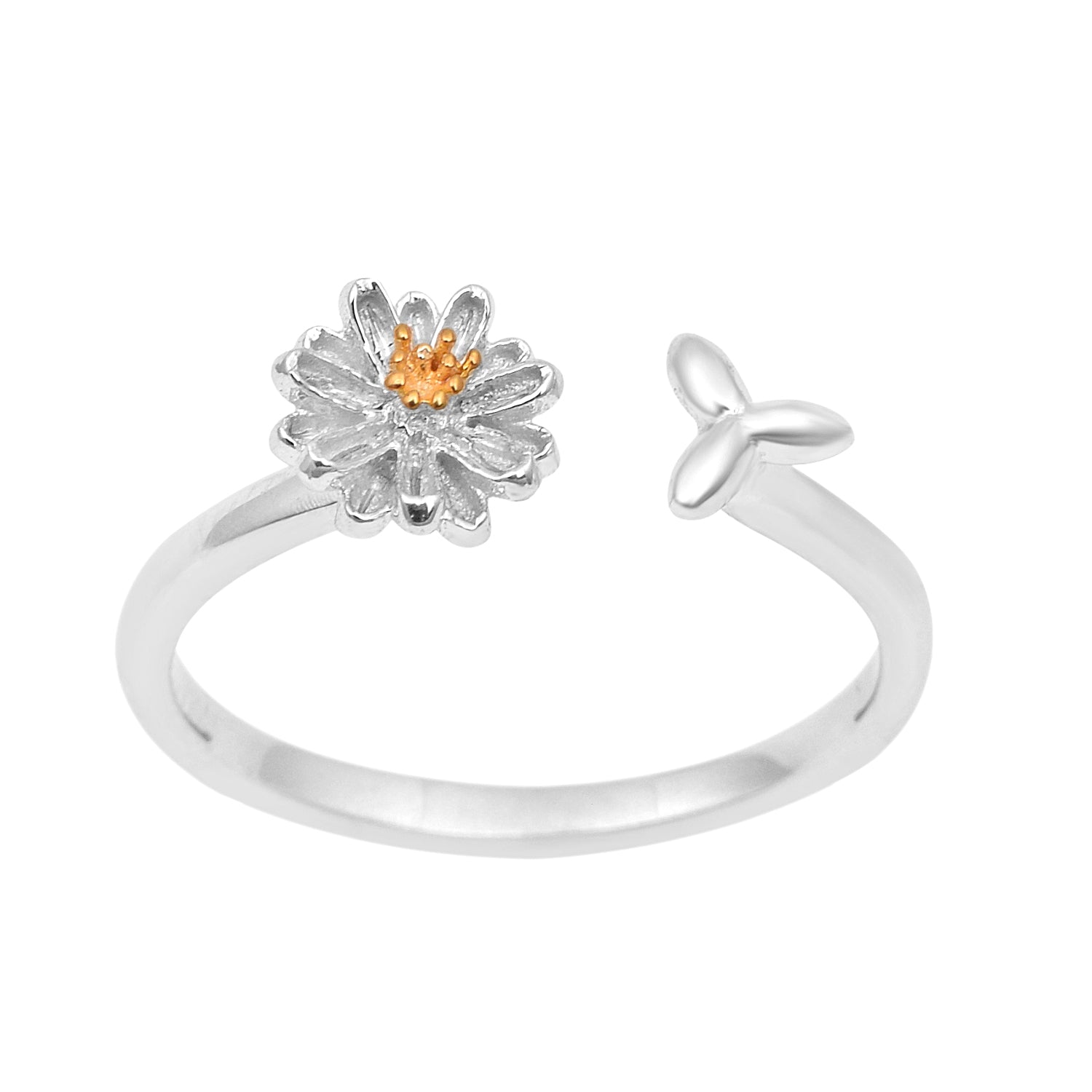 Sterling Silver Floral Design Openable Ring – SHINE JEWEL