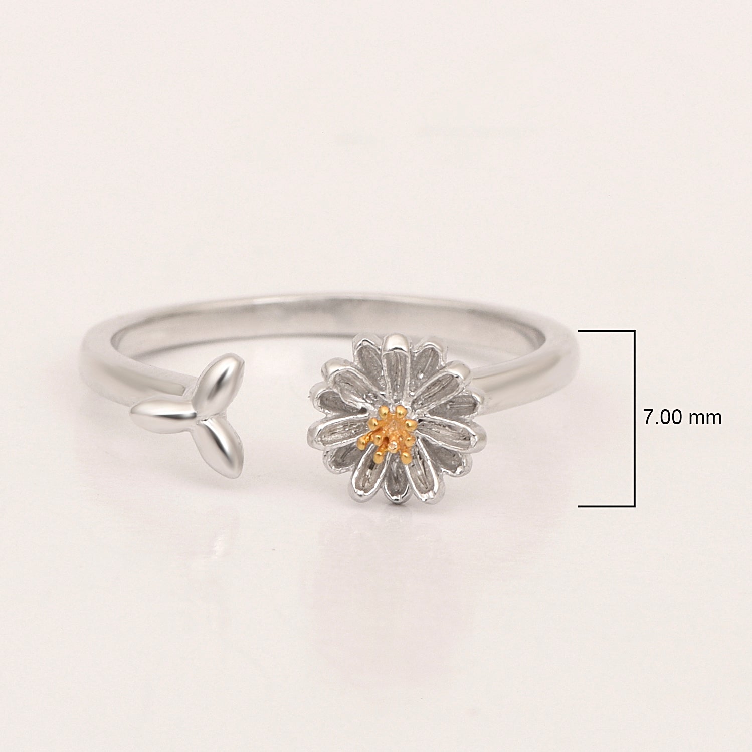 Sterling Silver Floral Design Openable Ring – SHINE JEWEL