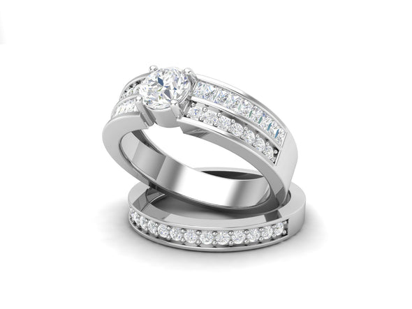 0.95 CTW White CZ Stackable Solitaire Wedding Ring