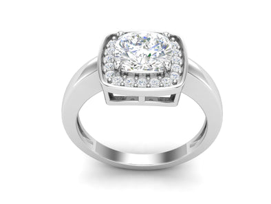 1.30 CTW White CZ Solitaire Wedding Ring