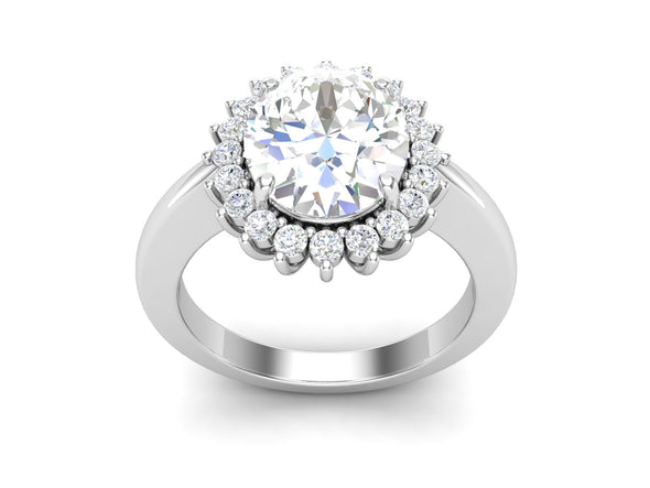 3.06 CTW White CZ Solitaire Wedding Ring
