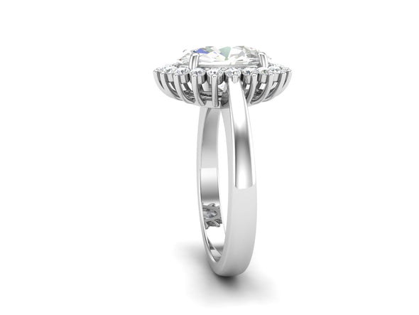 3.06 CTW White CZ Solitaire Wedding Ring