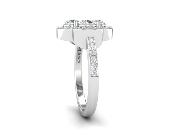 1.50 CTW White CZ Stackable Solitaire Wedding Ring
