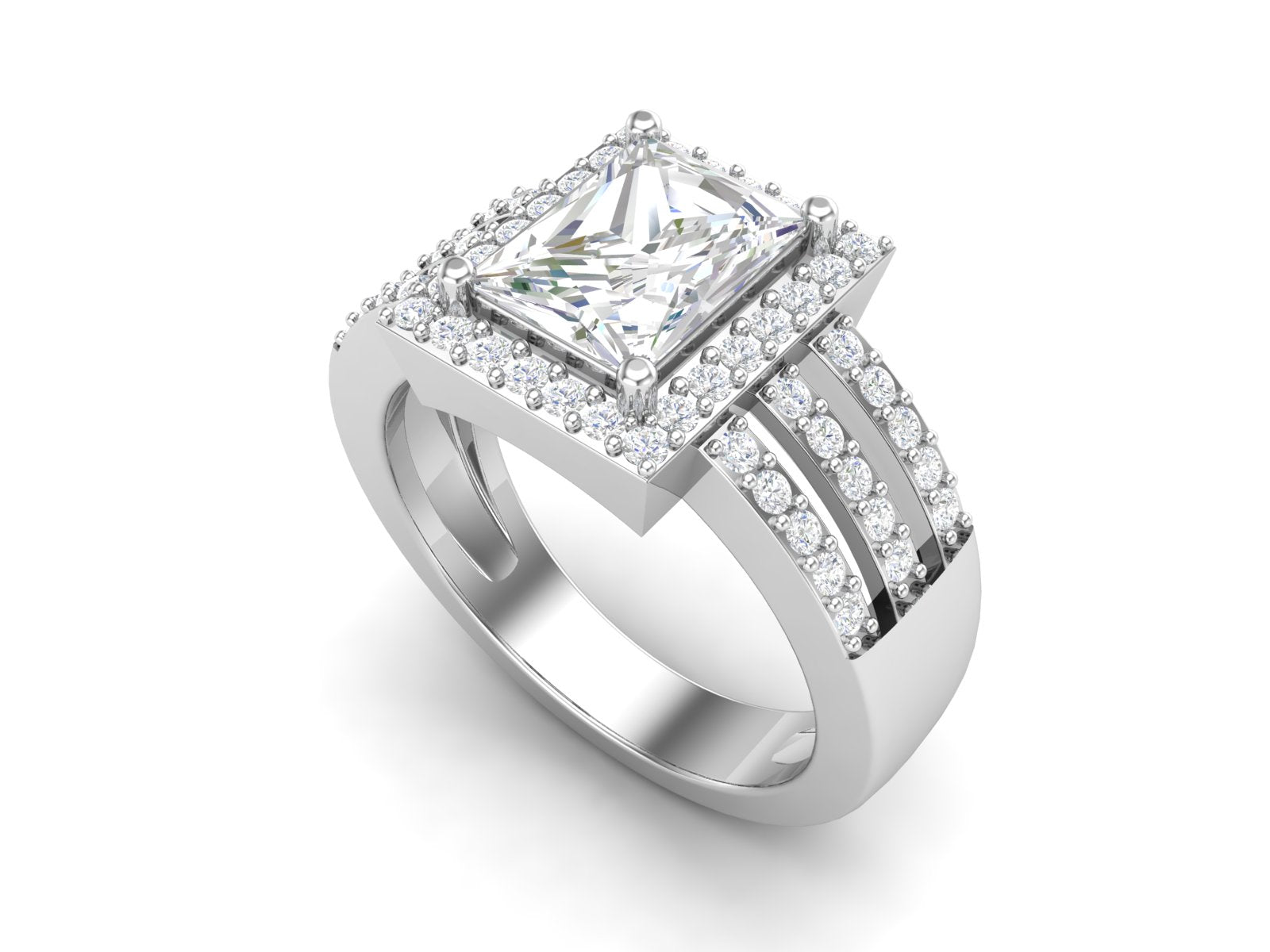 0.50 CTW White CZ Solitaire Wedding for Men