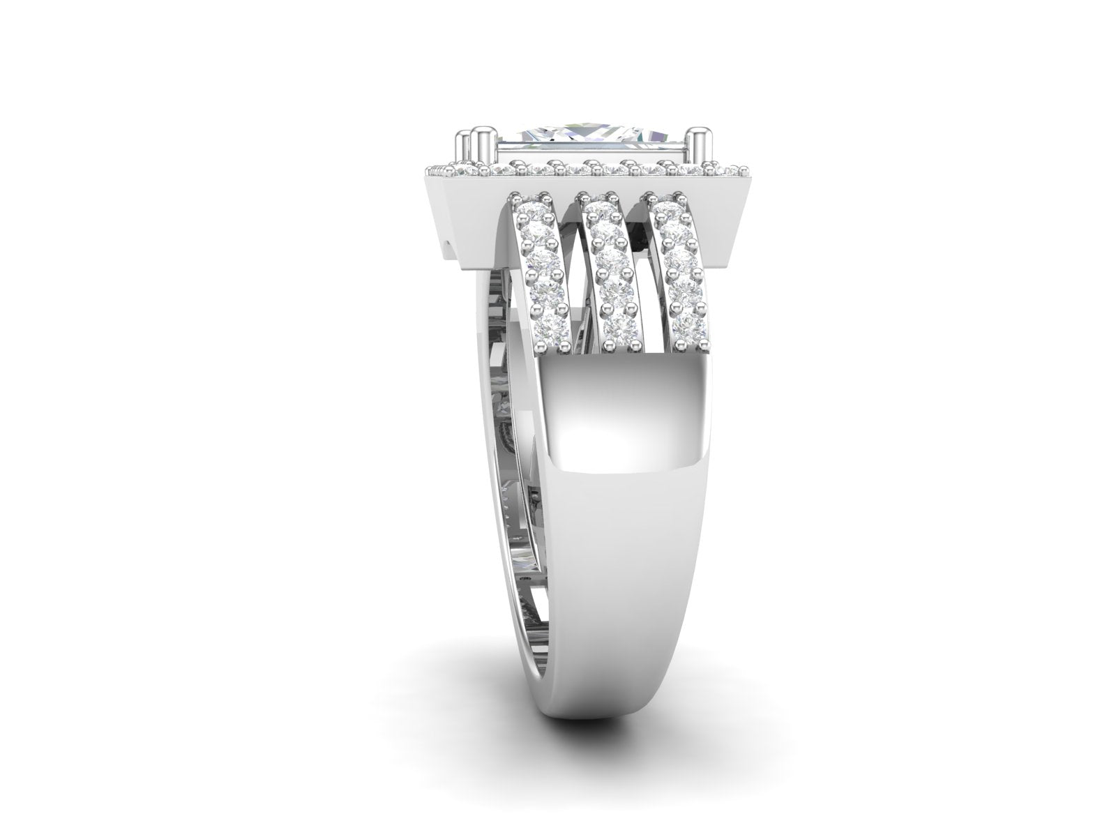 0.50 CTW White CZ Solitaire Wedding for Men