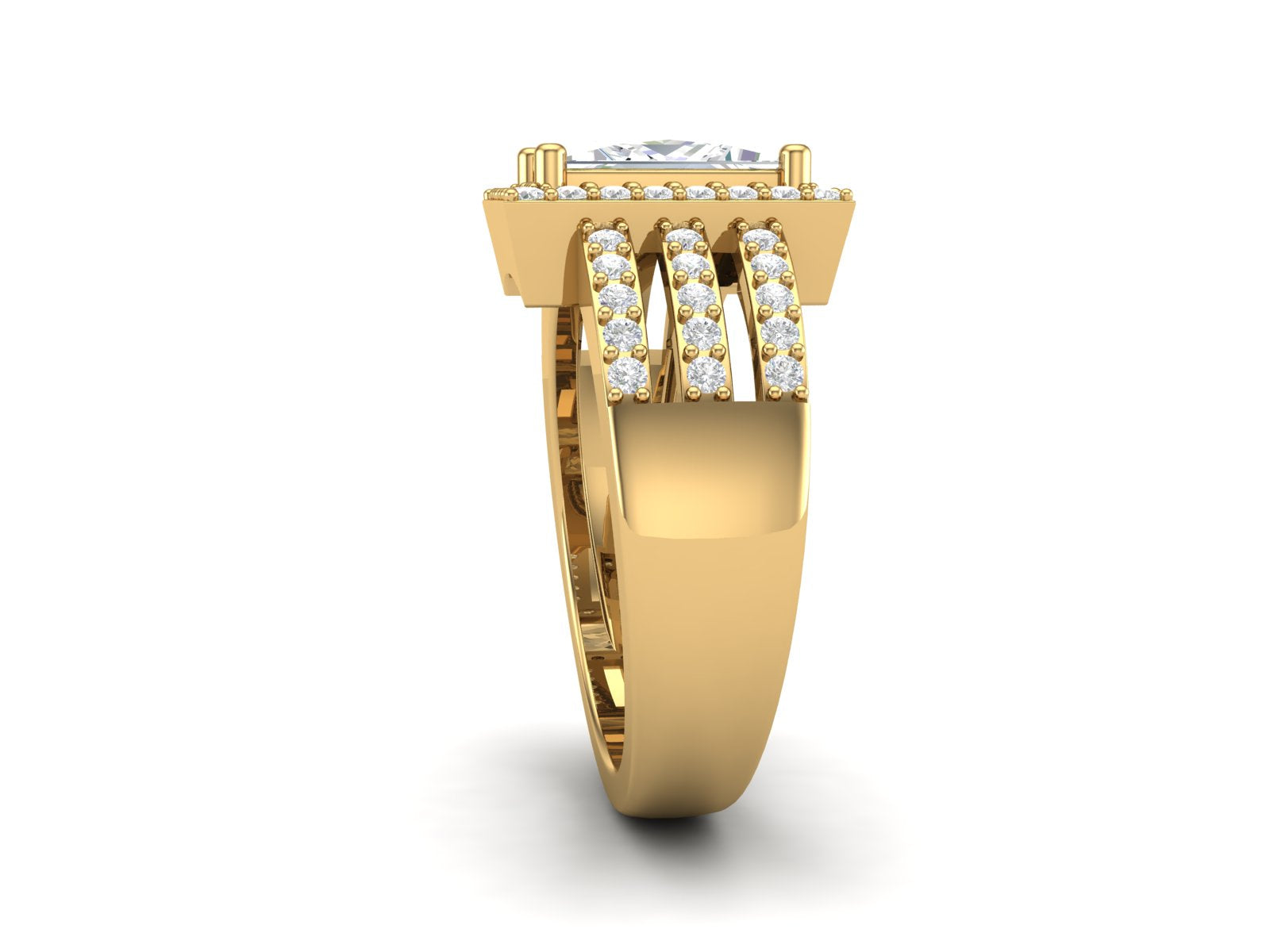 0.50 CTW White CZ Solitaire Wedding for Men
