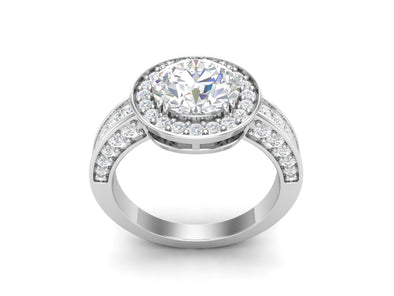 3.44 CTW White CZ Solitaire Wedding Ring