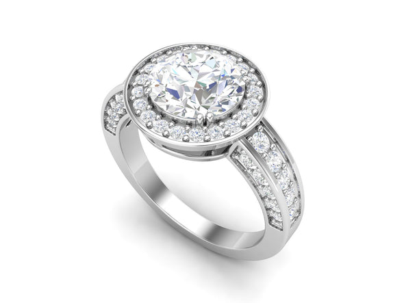 3.44 CTW White CZ Solitaire Wedding Ring