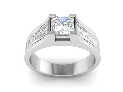 1.50 CTW White CZ Solitaire Wedding Ring for Men