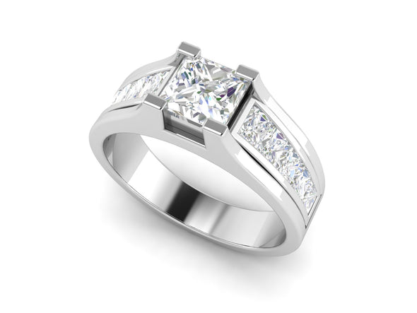 1.50 CTW White CZ Solitaire Wedding Ring for Men