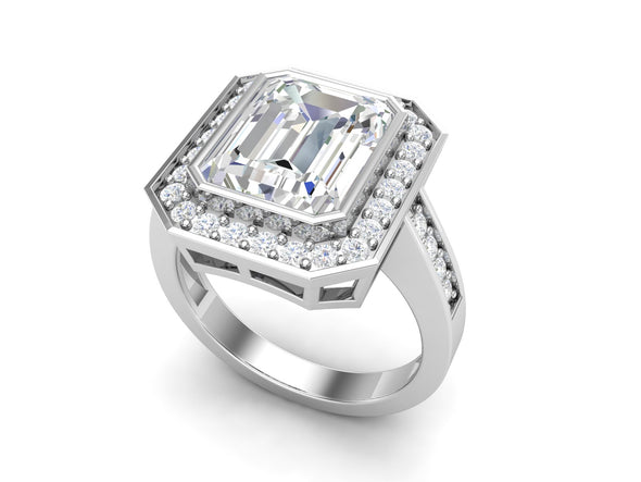 4.75 CTW White CZ Solitaire Wedding Ring for Men