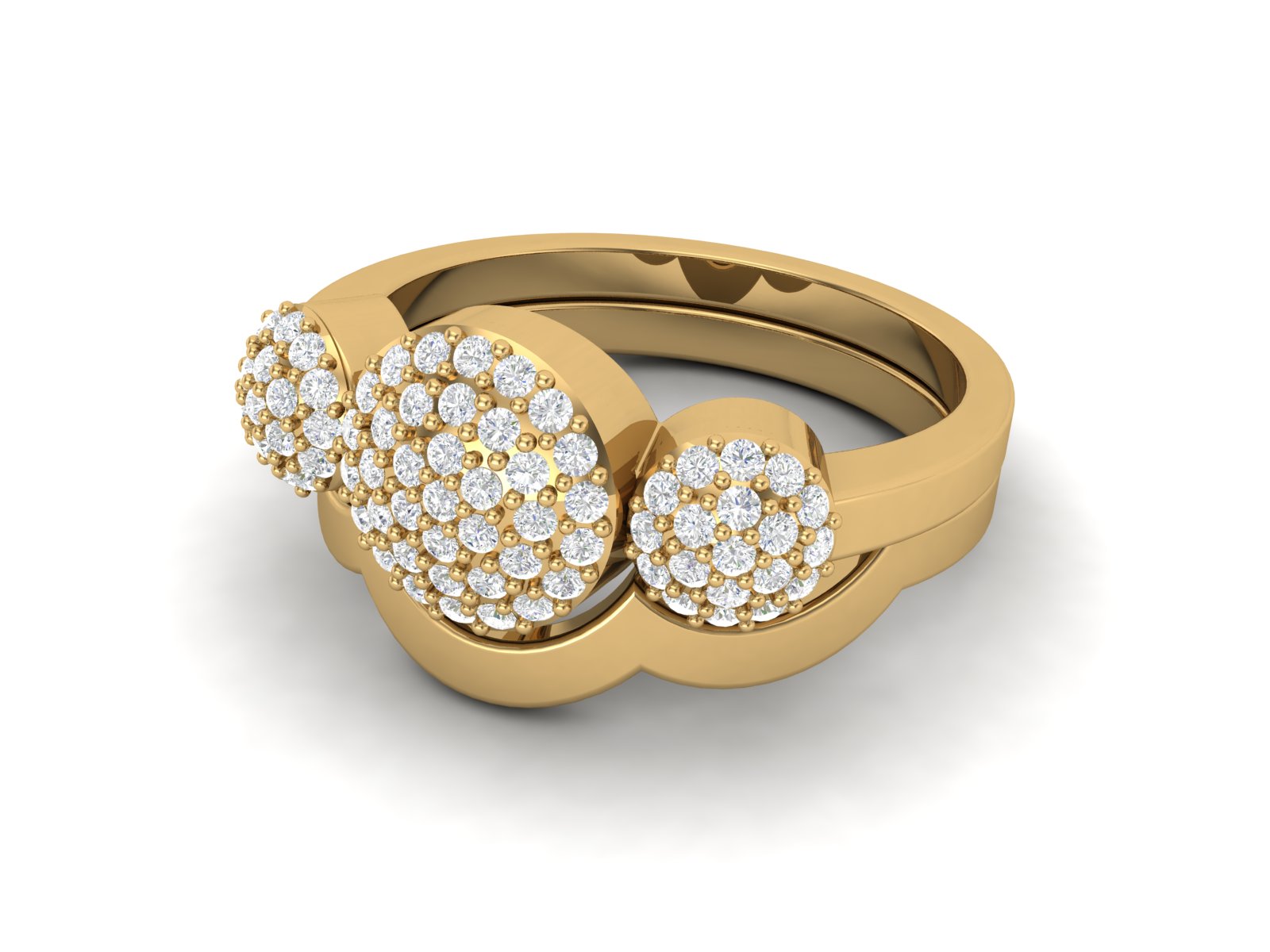 Fede nuziale impilabile con solitario in zirconia cubica bianca da 0,60 ctw