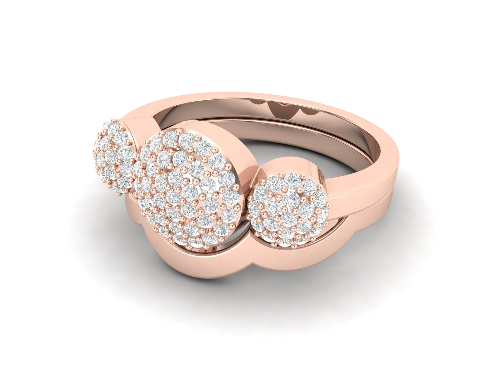 Fede nuziale impilabile con solitario in zirconia cubica bianca da 0,60 ctw