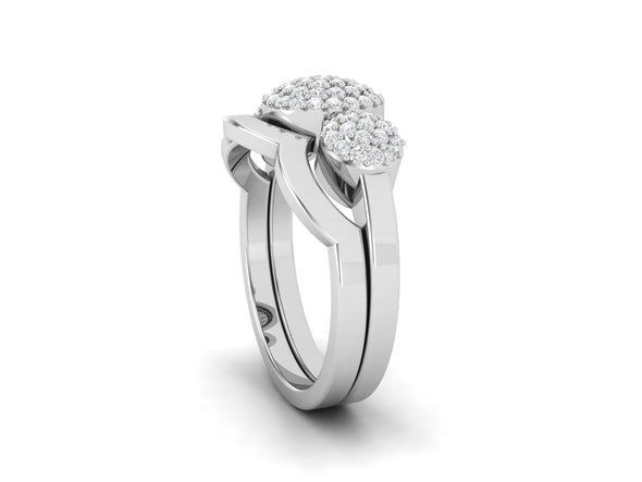0.60 CTW White CZ Stackable Solitaire Wedding Ring