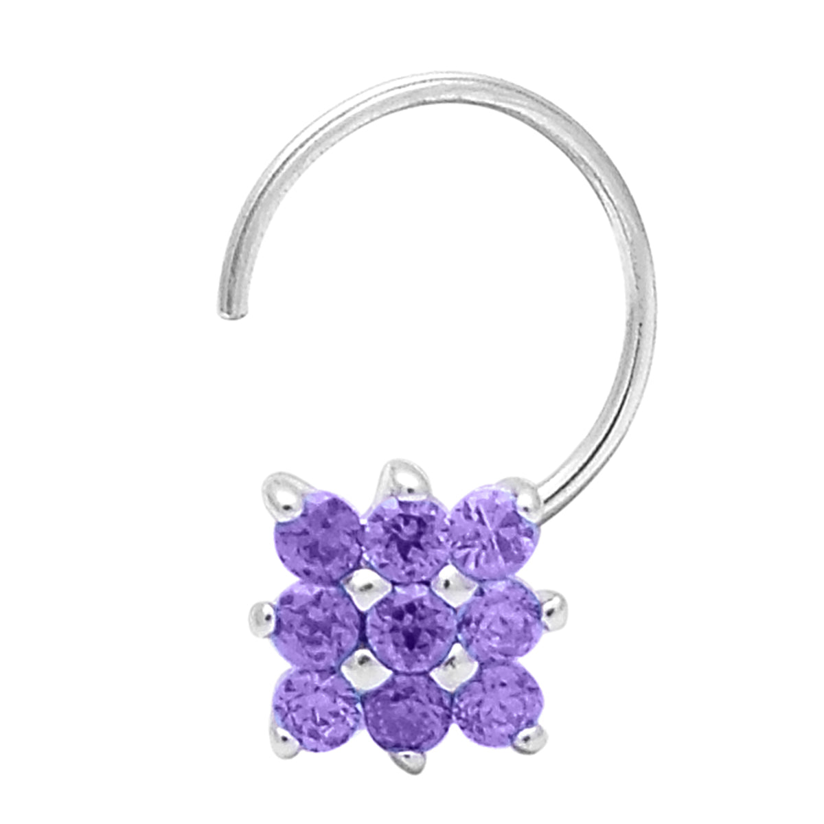 silver nose pin 