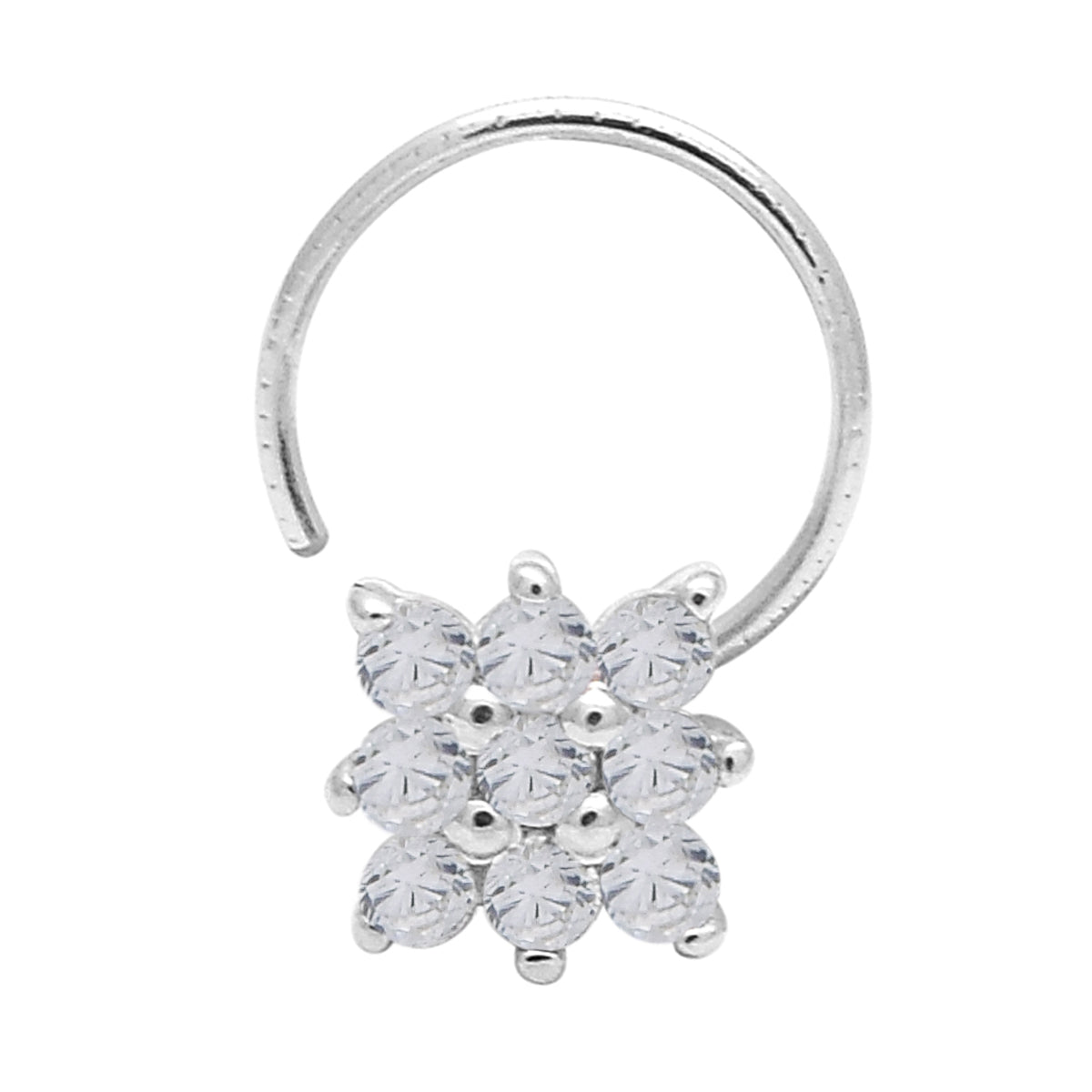 silver nose pin 