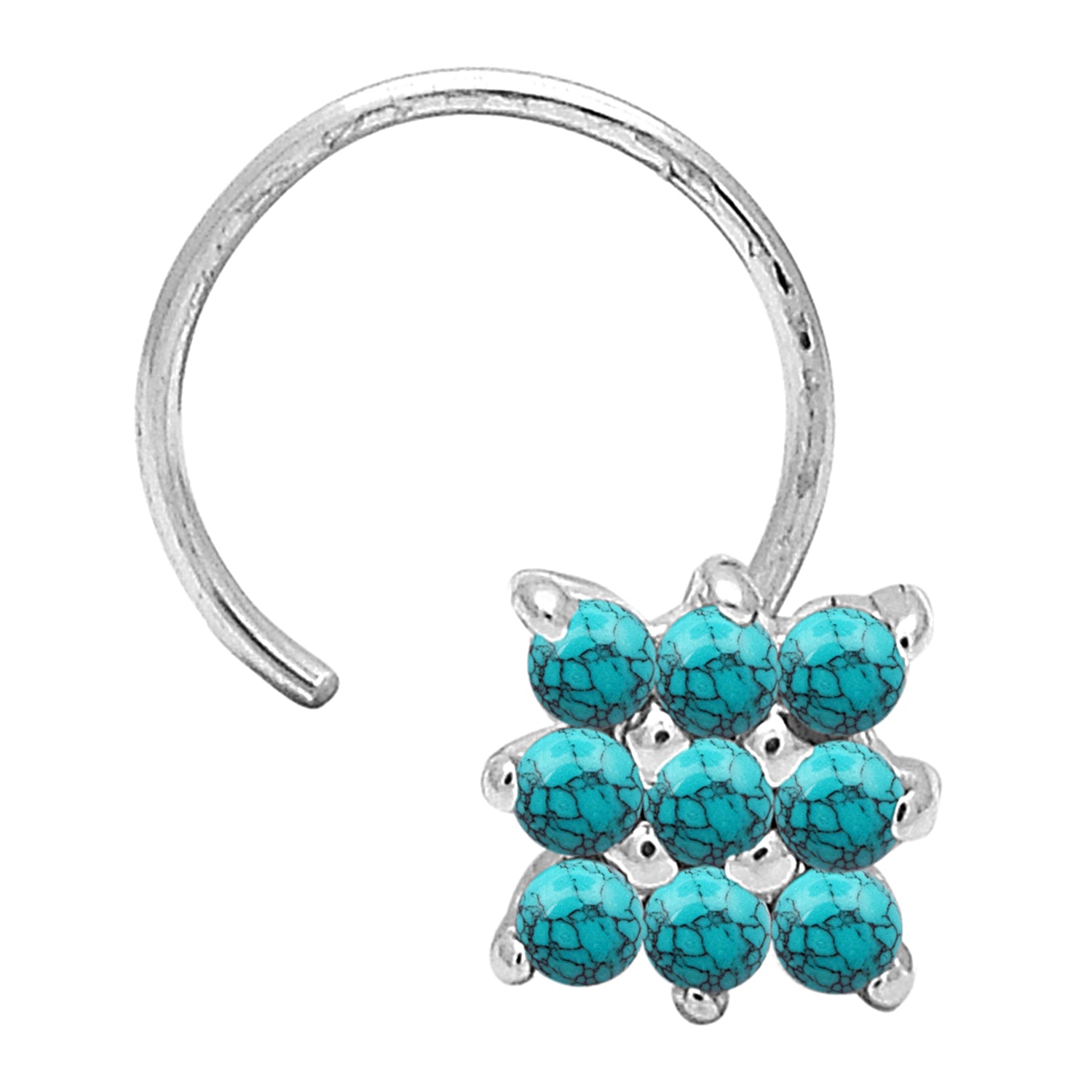 silver nose pin 