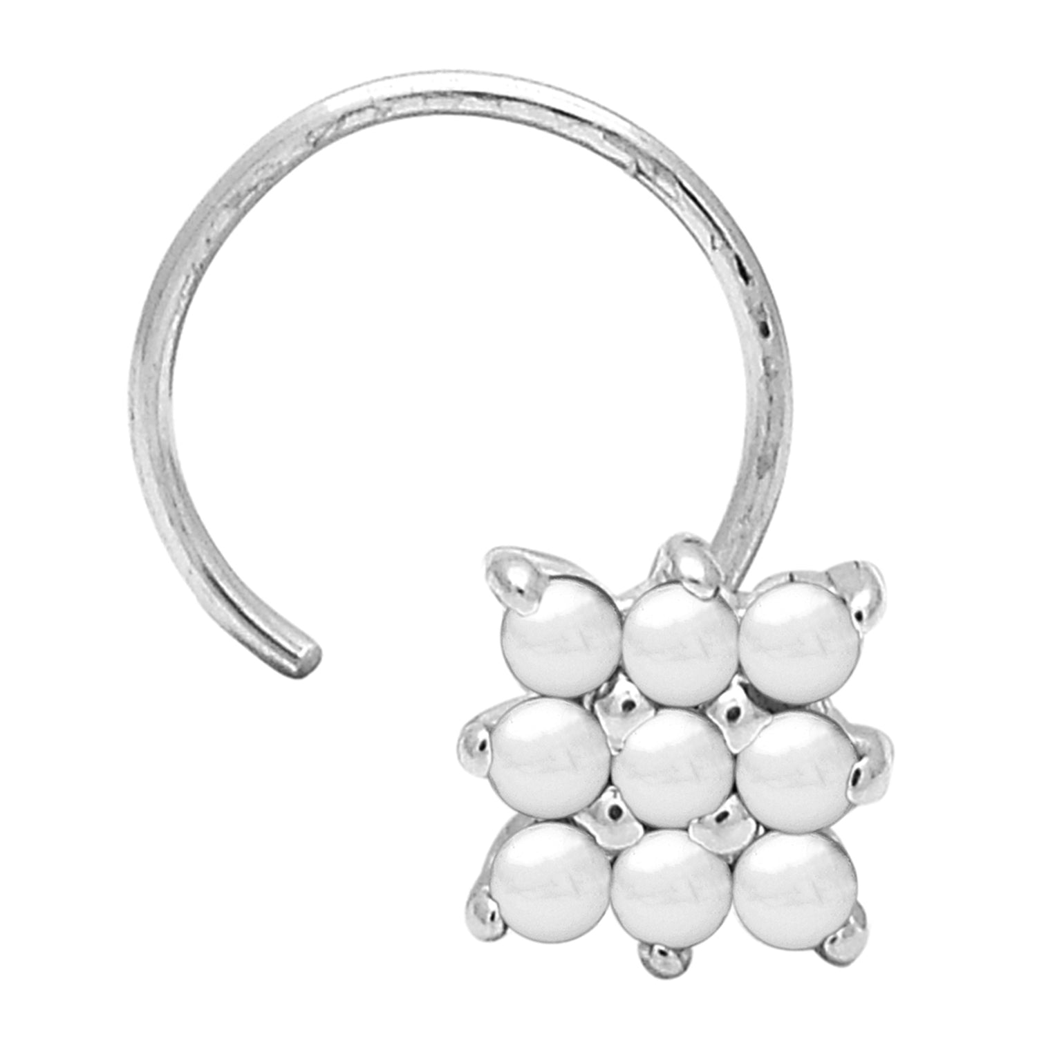 silver nose pin 