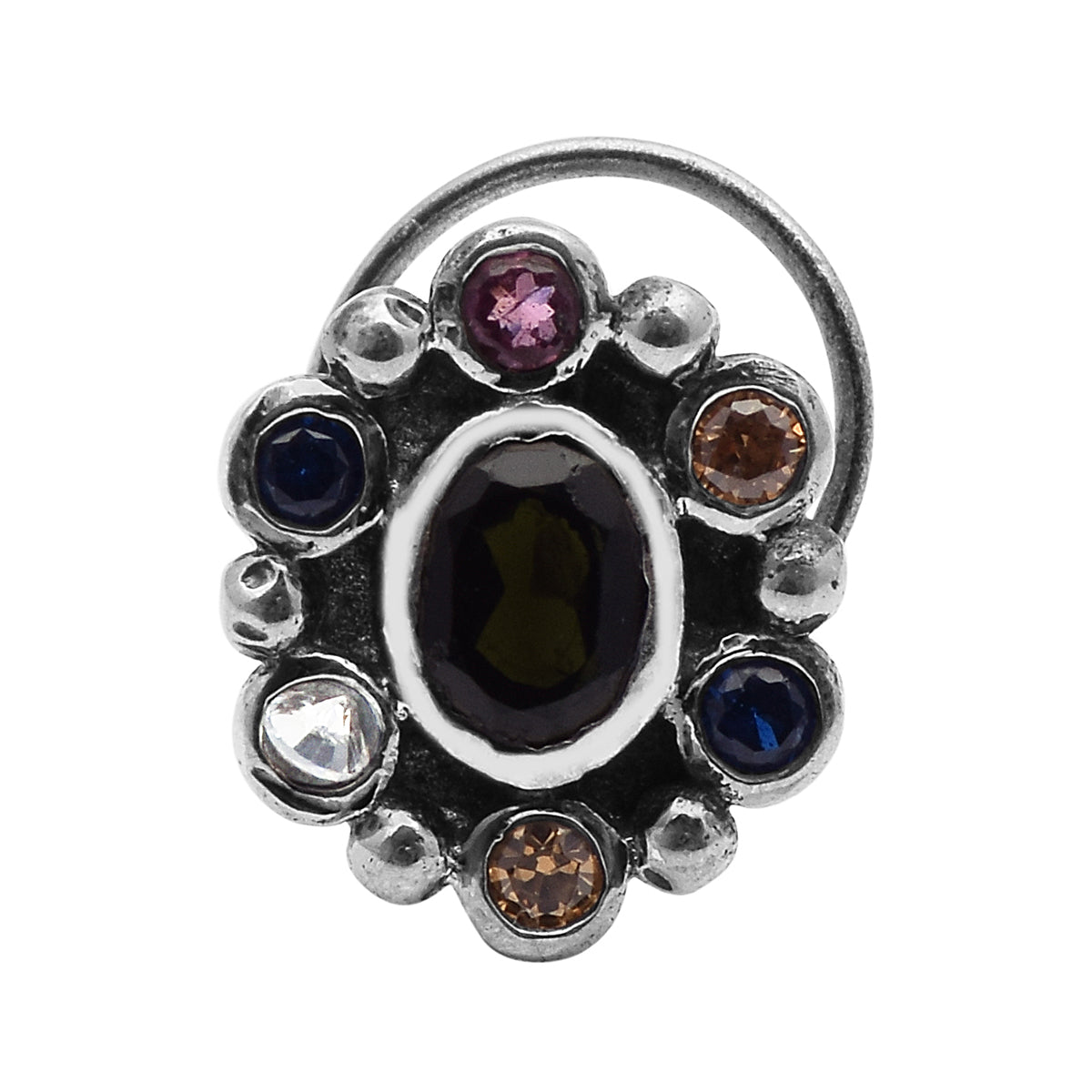 silver nose pin 