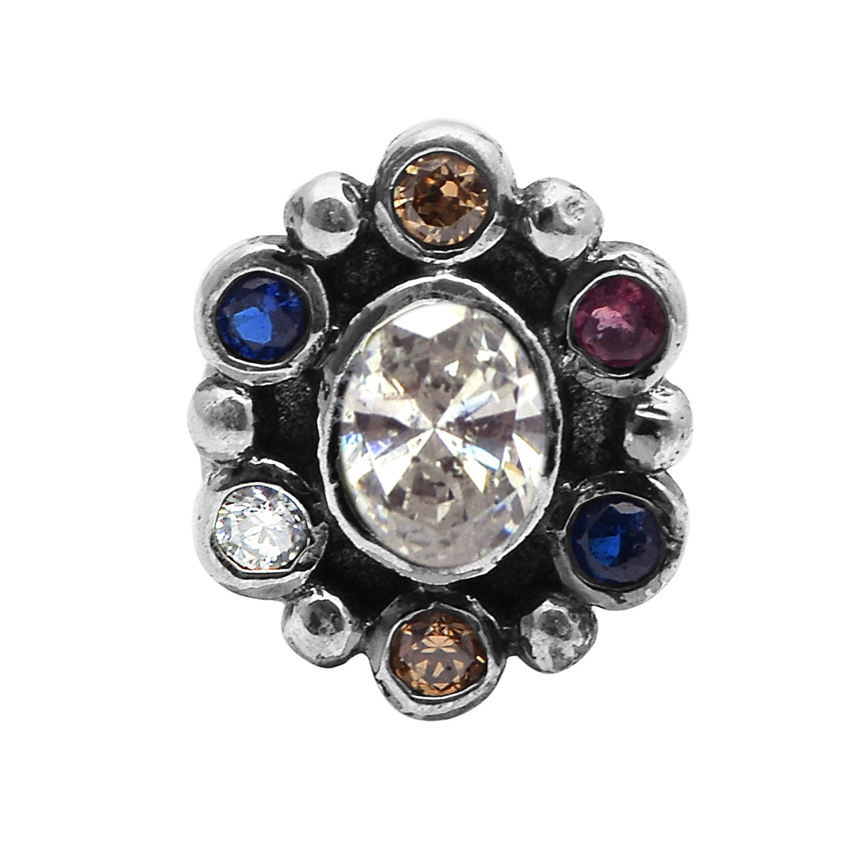 silver nose pin 