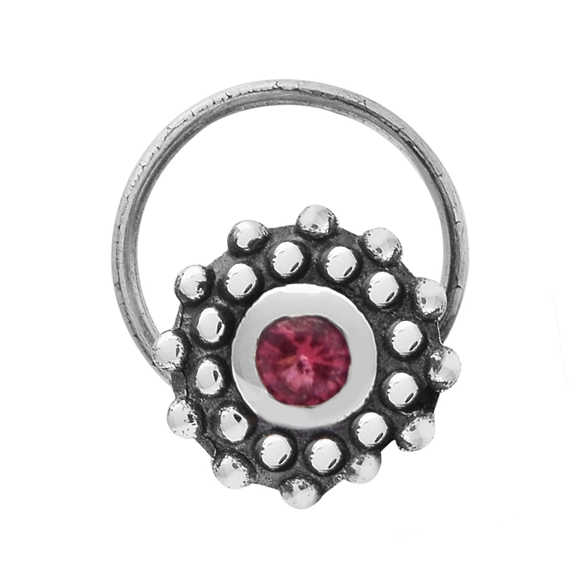 silver nose pin 