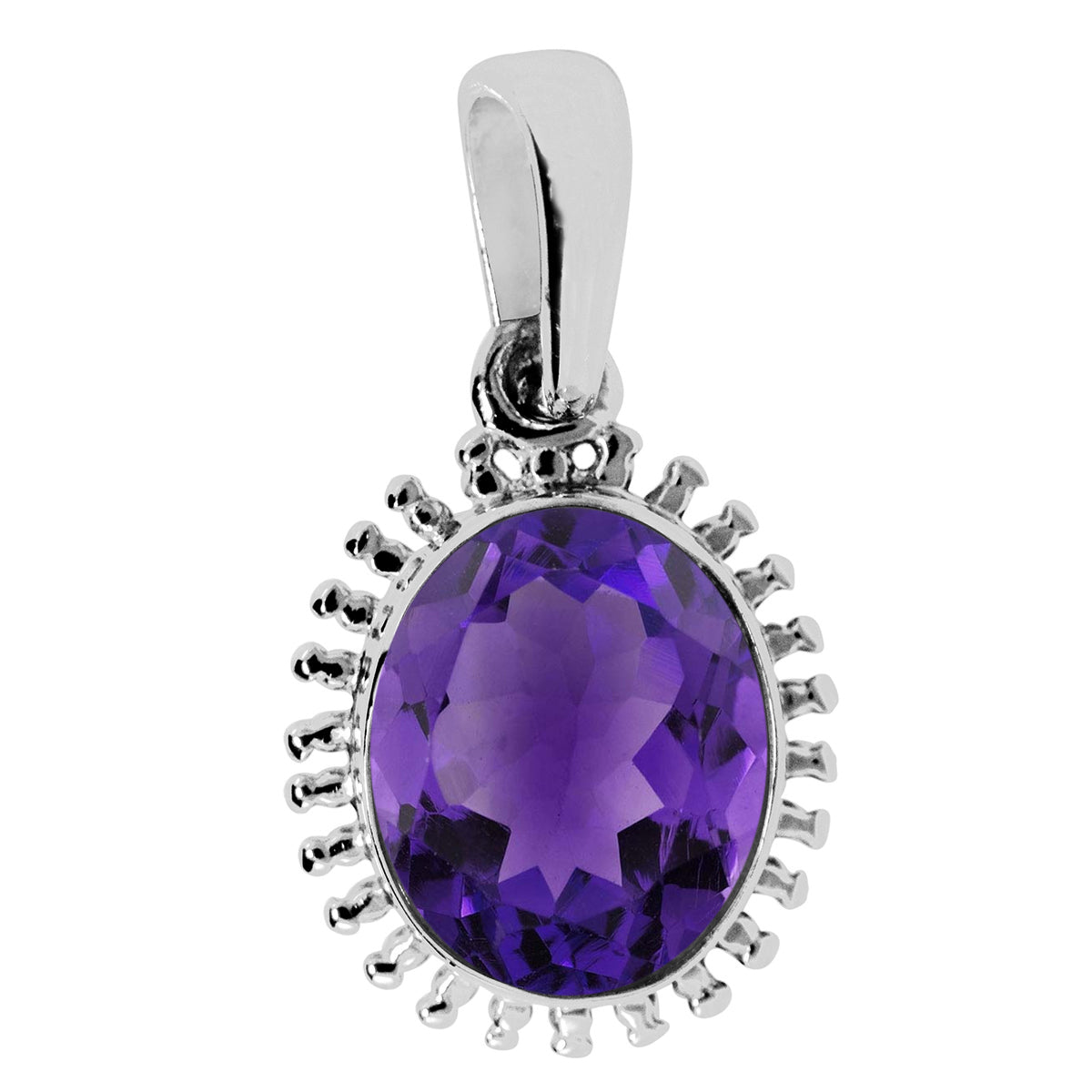 Solitaire Oval Cut Multi Choice Gemstone Pendant