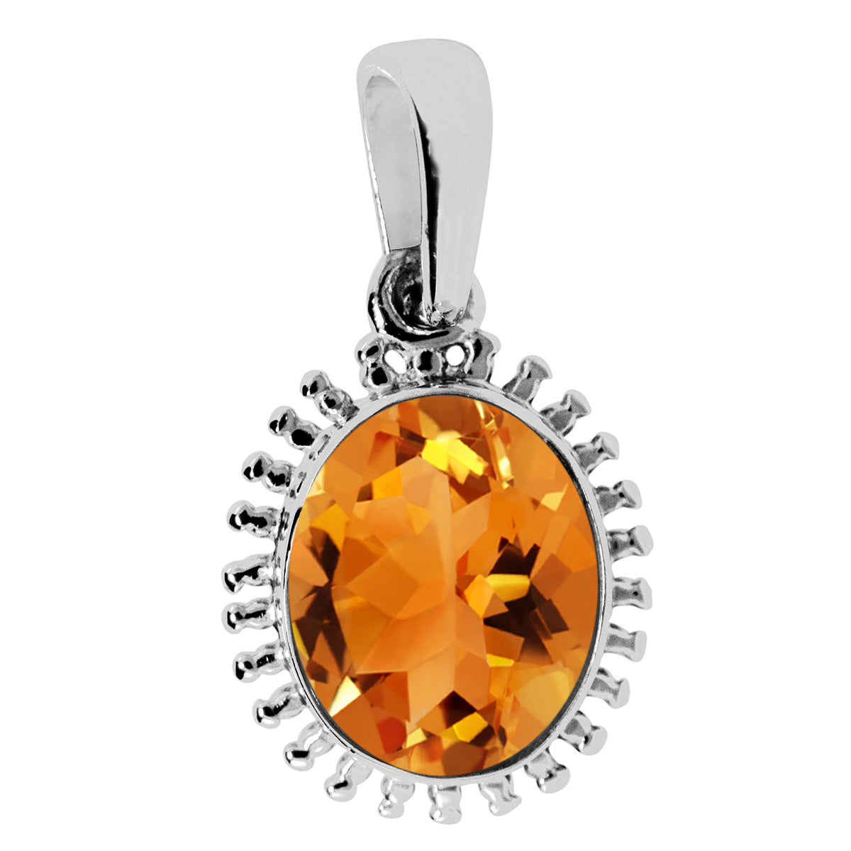 Solitaire Oval Cut Multi Choice Gemstone Pendant