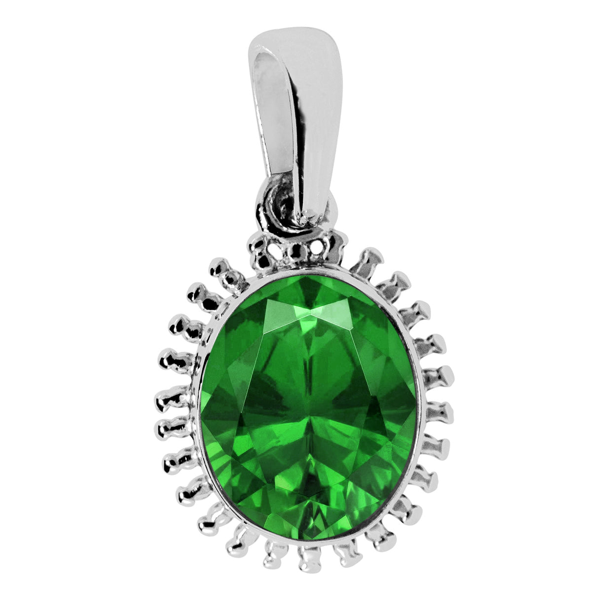 Solitaire Oval Cut Multi Choice Gemstone Pendant