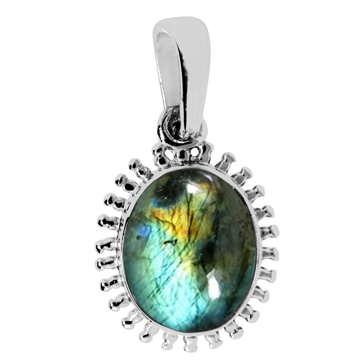 Solitaire Oval Cut Multi Choice Gemstone Pendant
