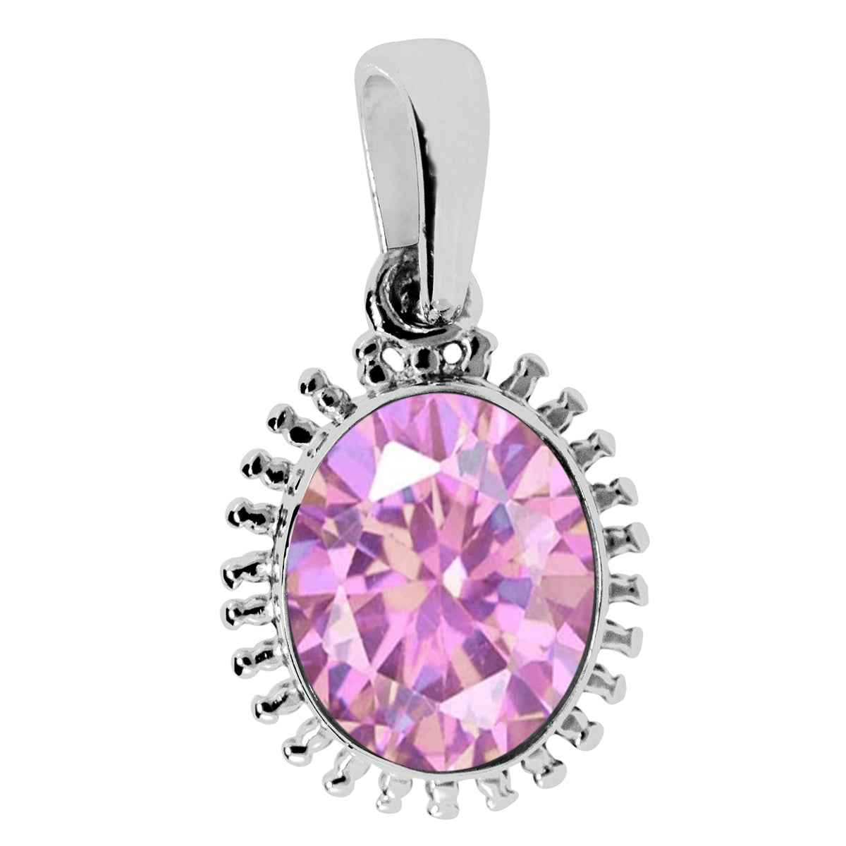 Solitaire Oval Cut Multi Choice Gemstone Pendant