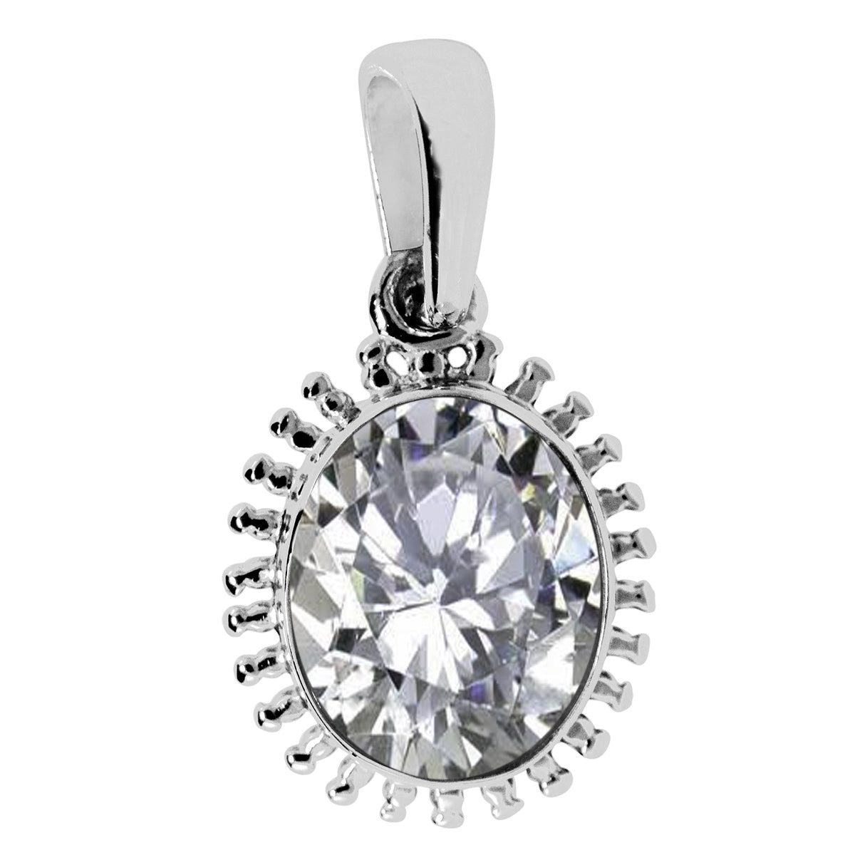 Solitaire Oval Cut Multi Choice Gemstone Pendant