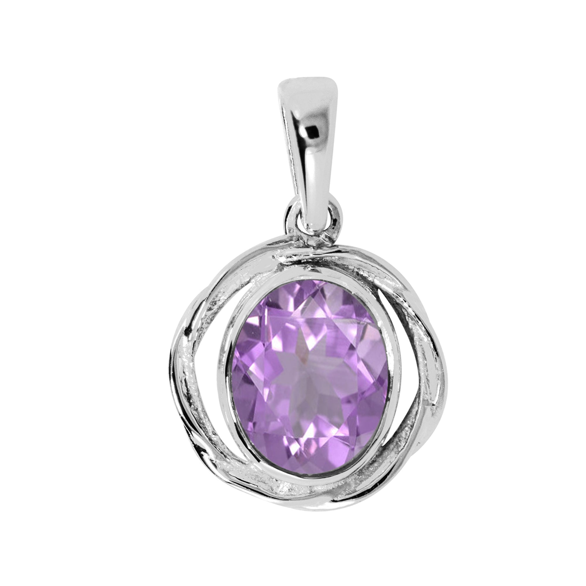 Oval Bezel Set Multi Choice Gemstone Pendant