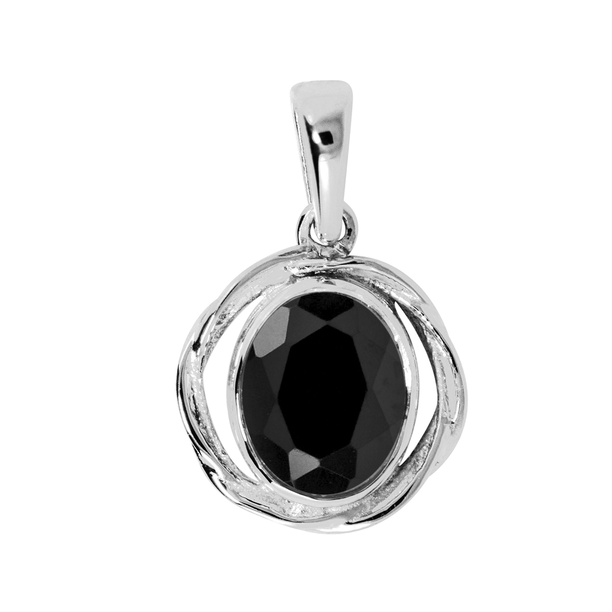 Oval Bezel Set Multi Choice Gemstone Pendant