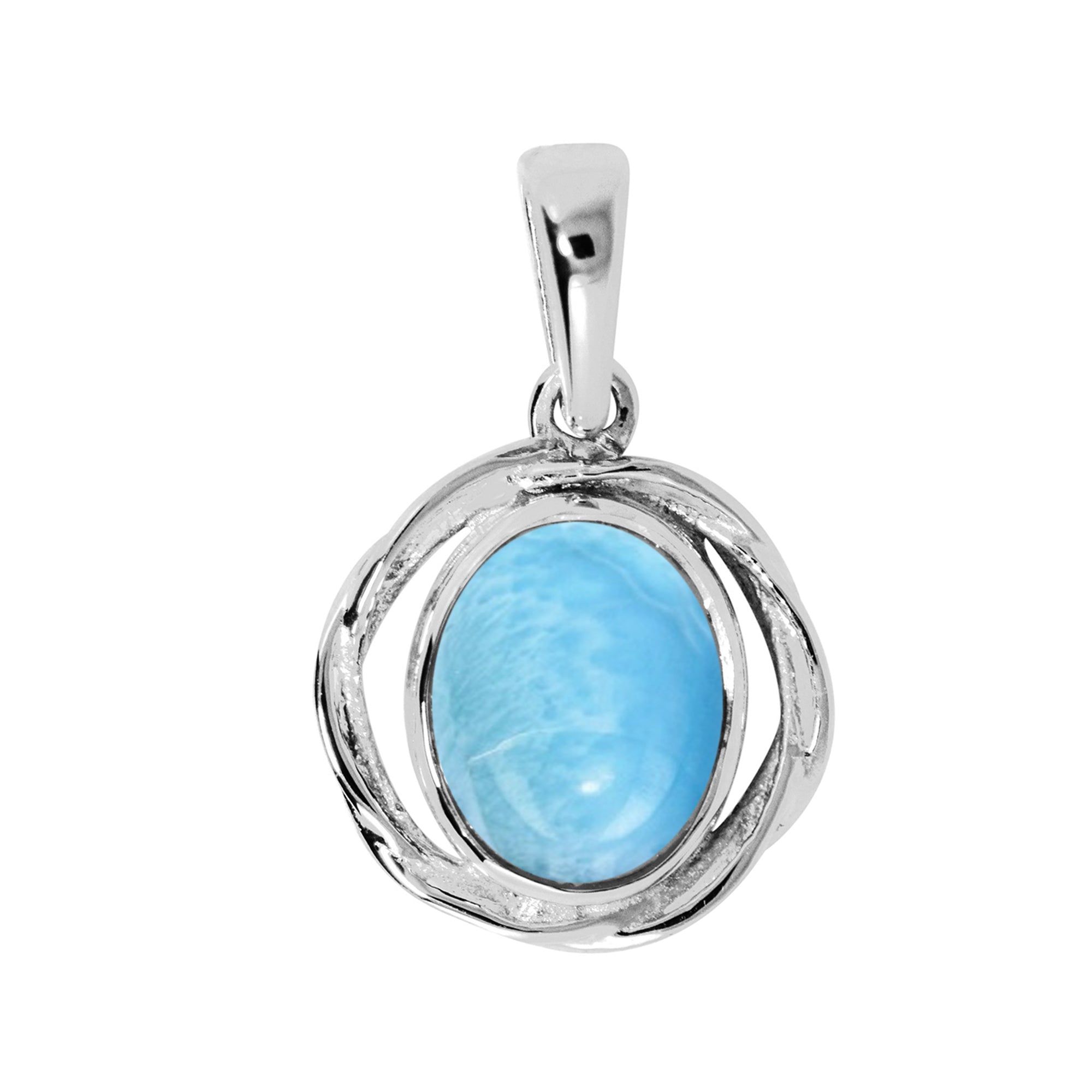 Oval Bezel Set Multi Choice Gemstone Pendant