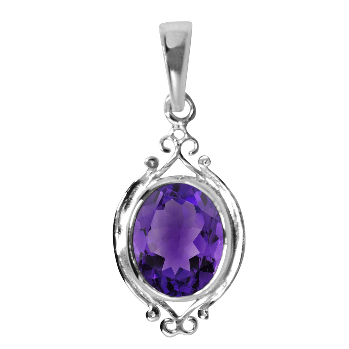 Art Deco Round Cut Multi Choice Gemstone Pendant