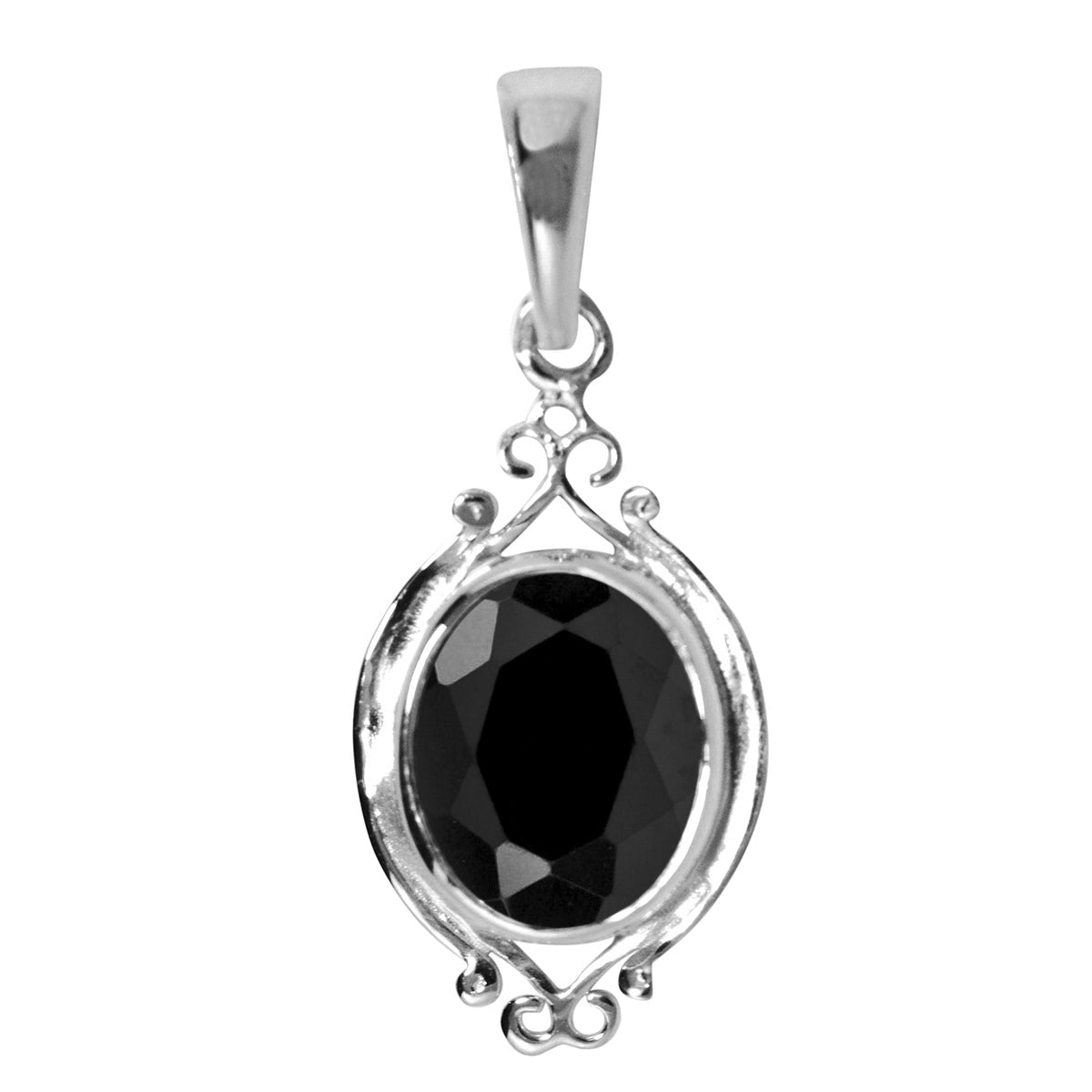 Art Deco Round Cut Multi Choice Gemstone Pendant