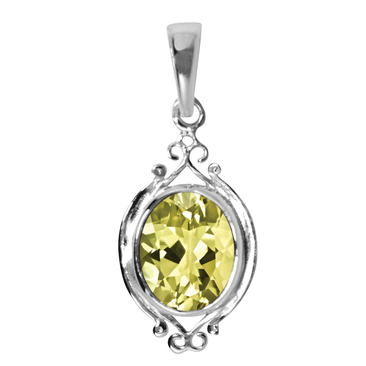 Art Deco Round Cut Multi Choice Gemstone Pendant