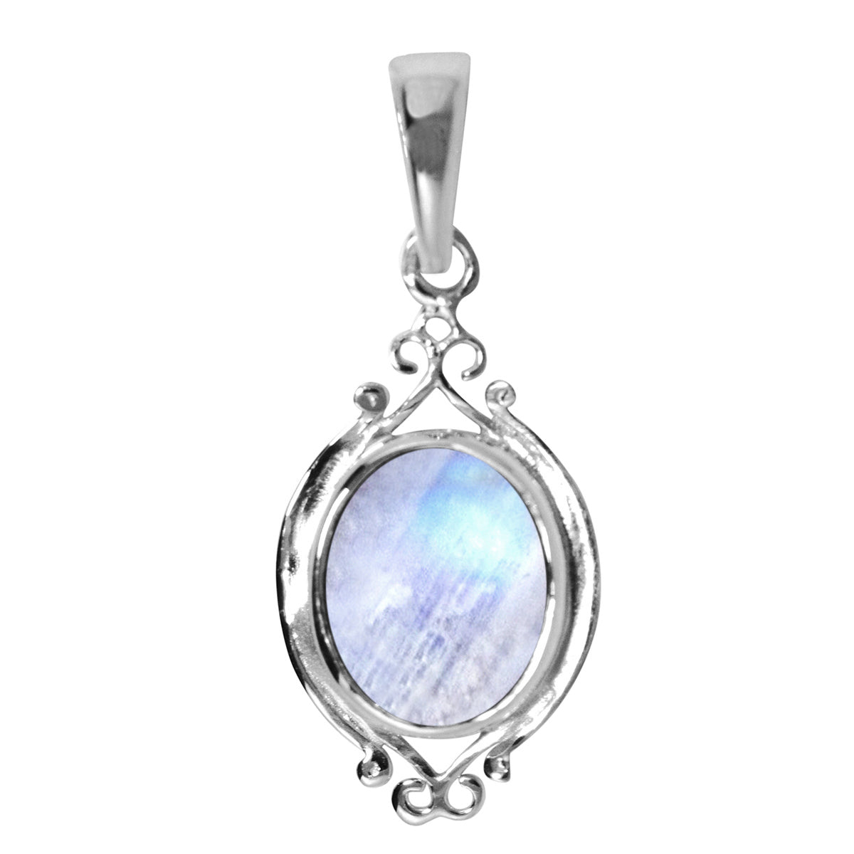 Art Deco Round Cut Multi Choice Gemstone Pendant