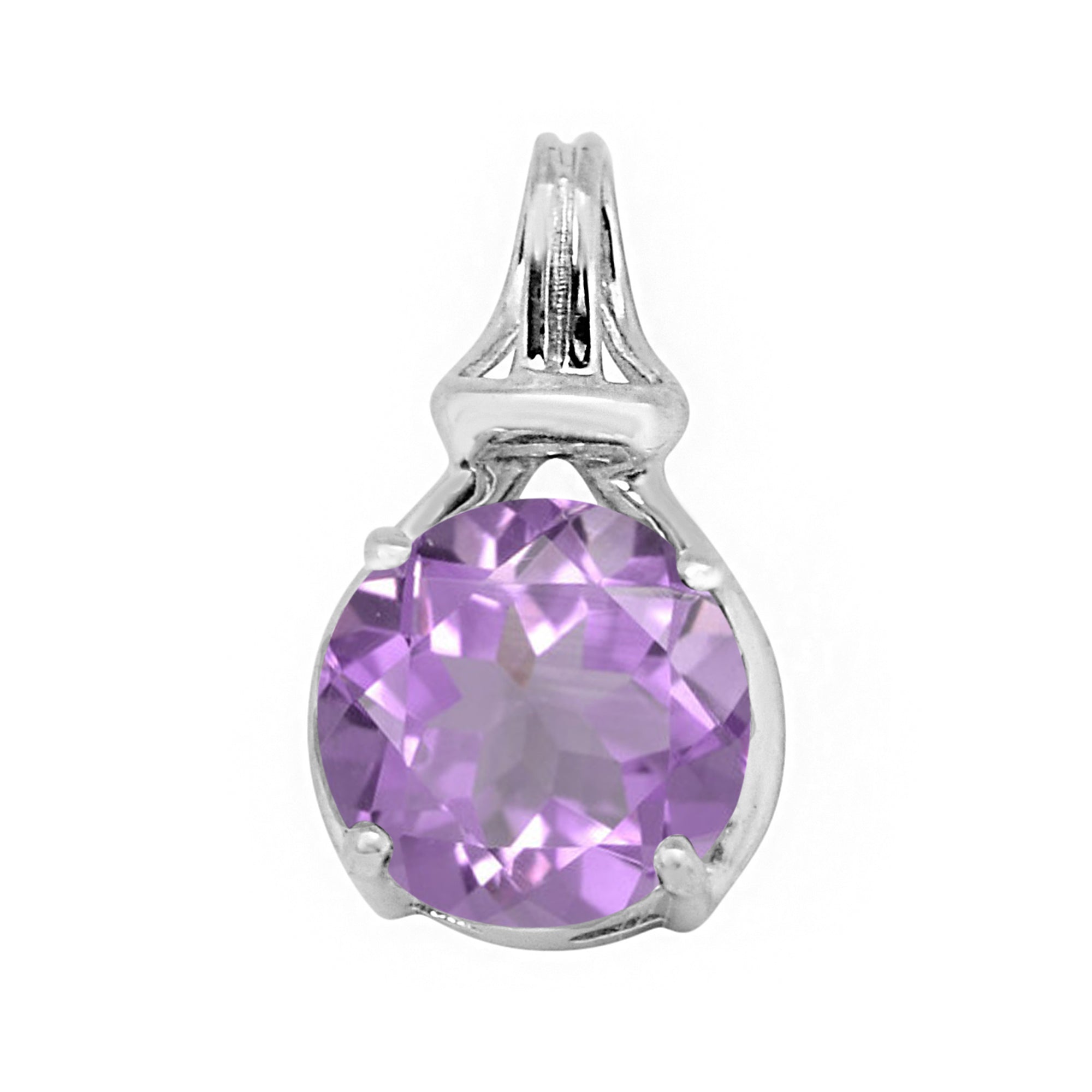 Solitaire Round Cut Multi Choice Gemstone Pendant