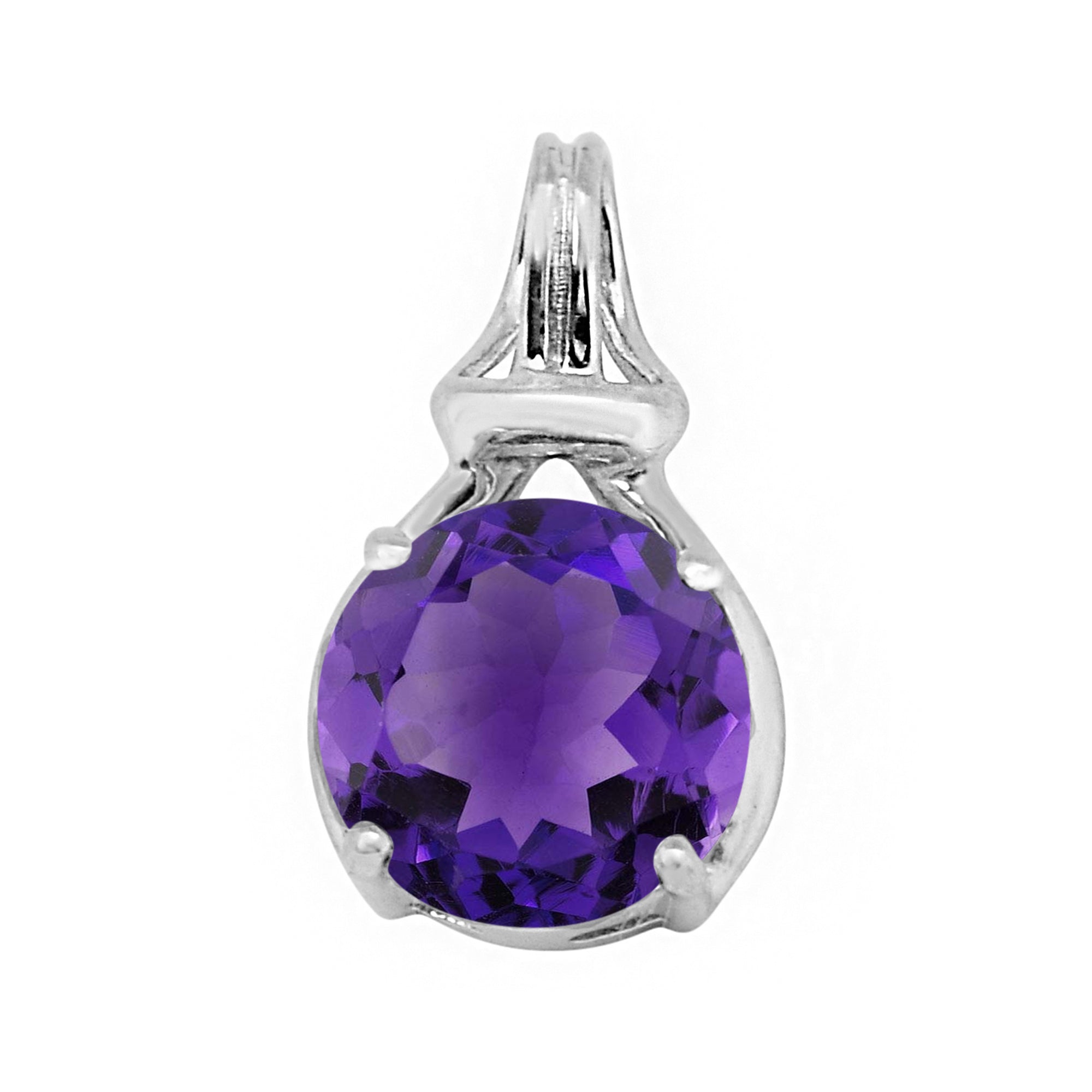 Solitaire Round Cut Multi Choice Gemstone Pendant