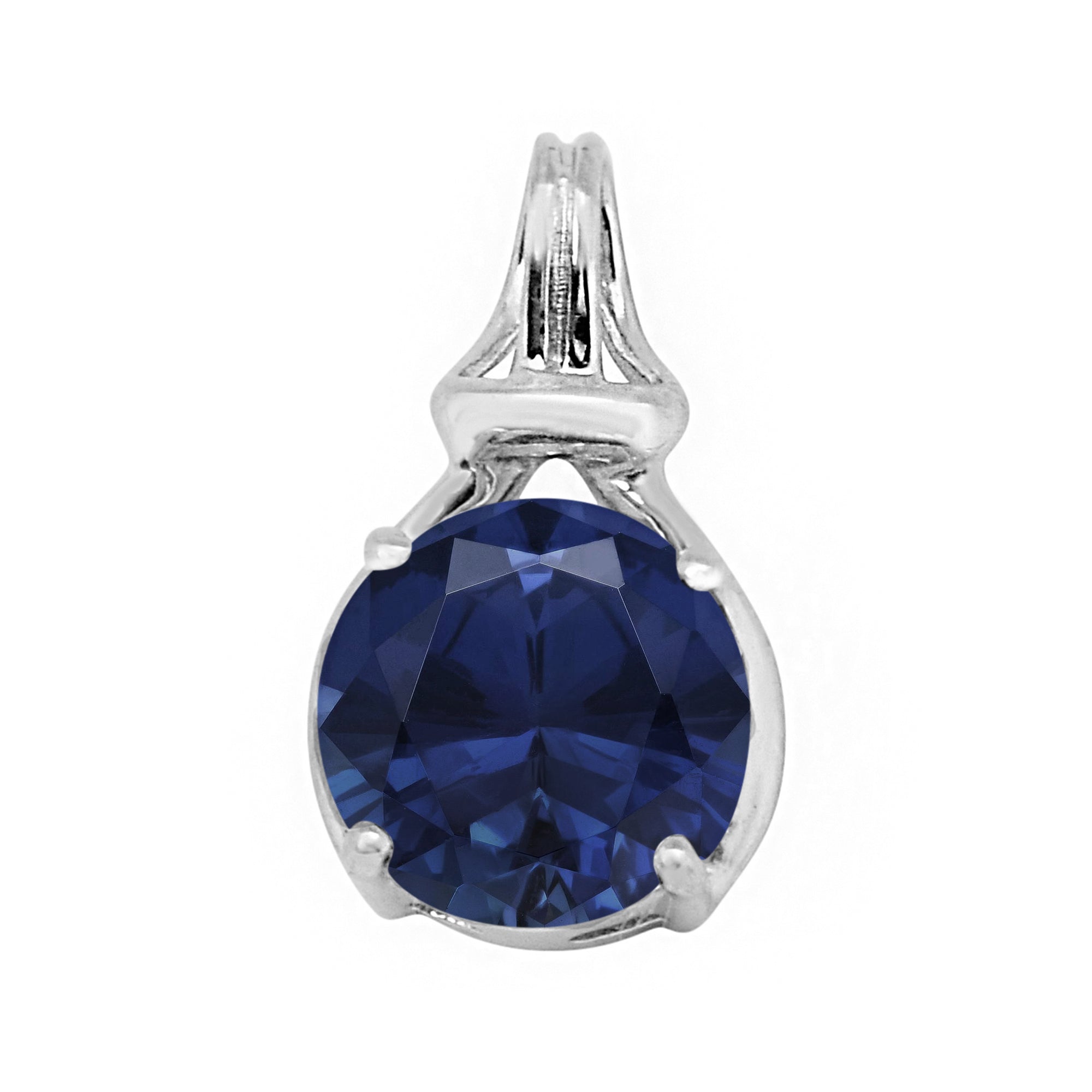 Solitaire Round Cut Multi Choice Gemstone Pendant