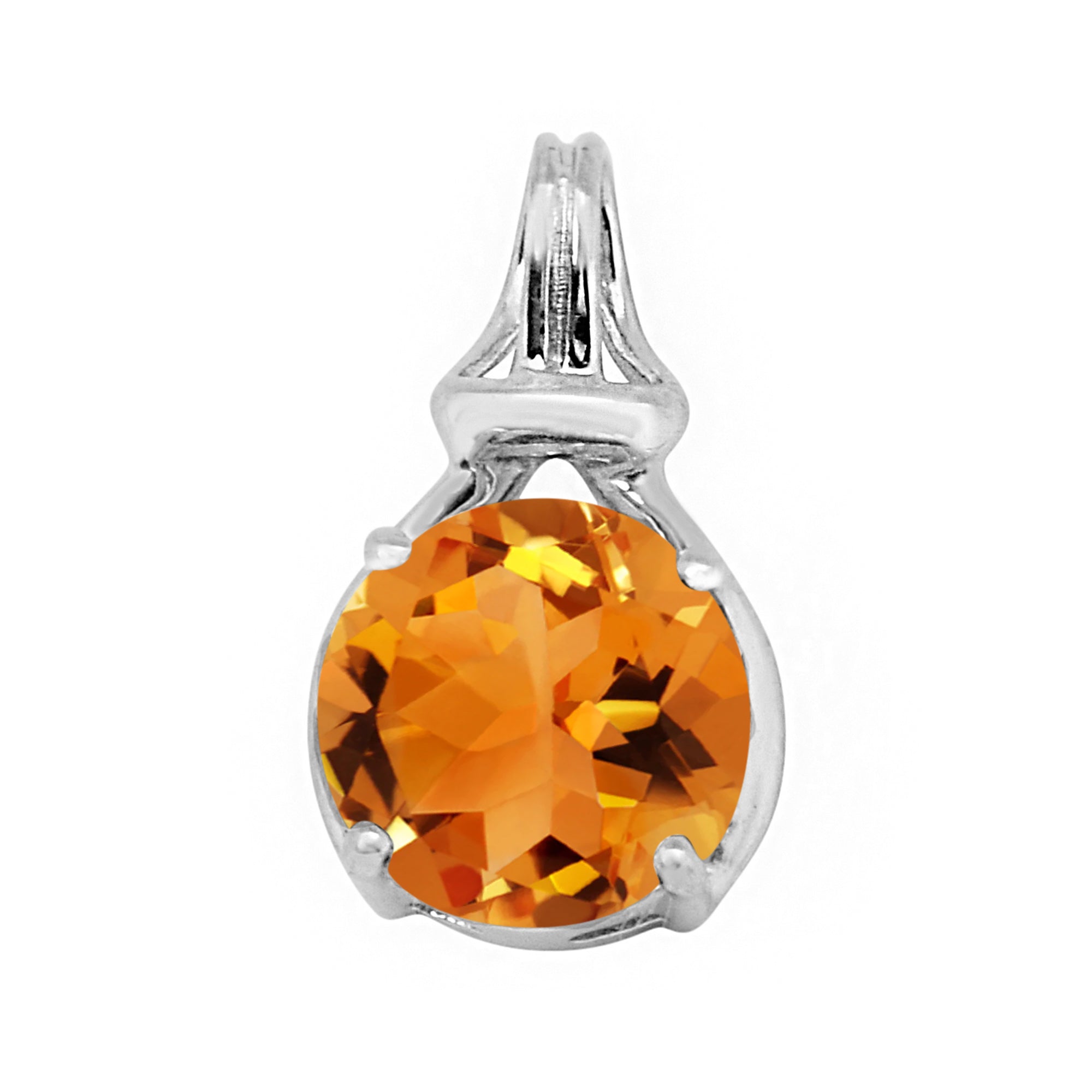 Solitaire Round Cut Multi Choice Gemstone Pendant