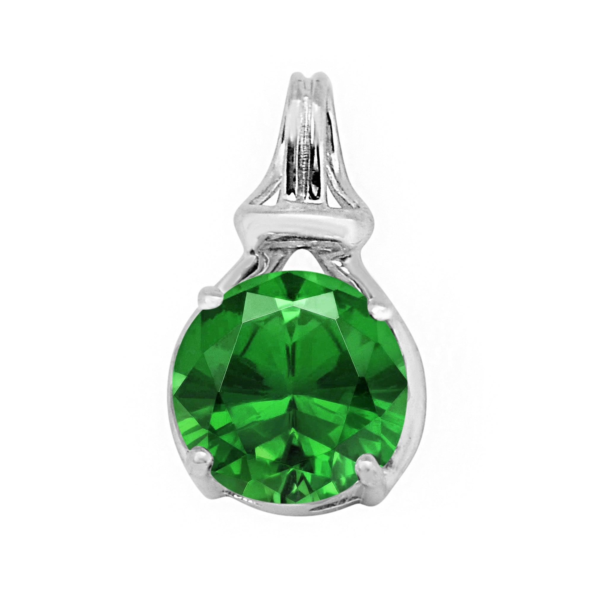 Solitaire Round Cut Multi Choice Gemstone Pendant