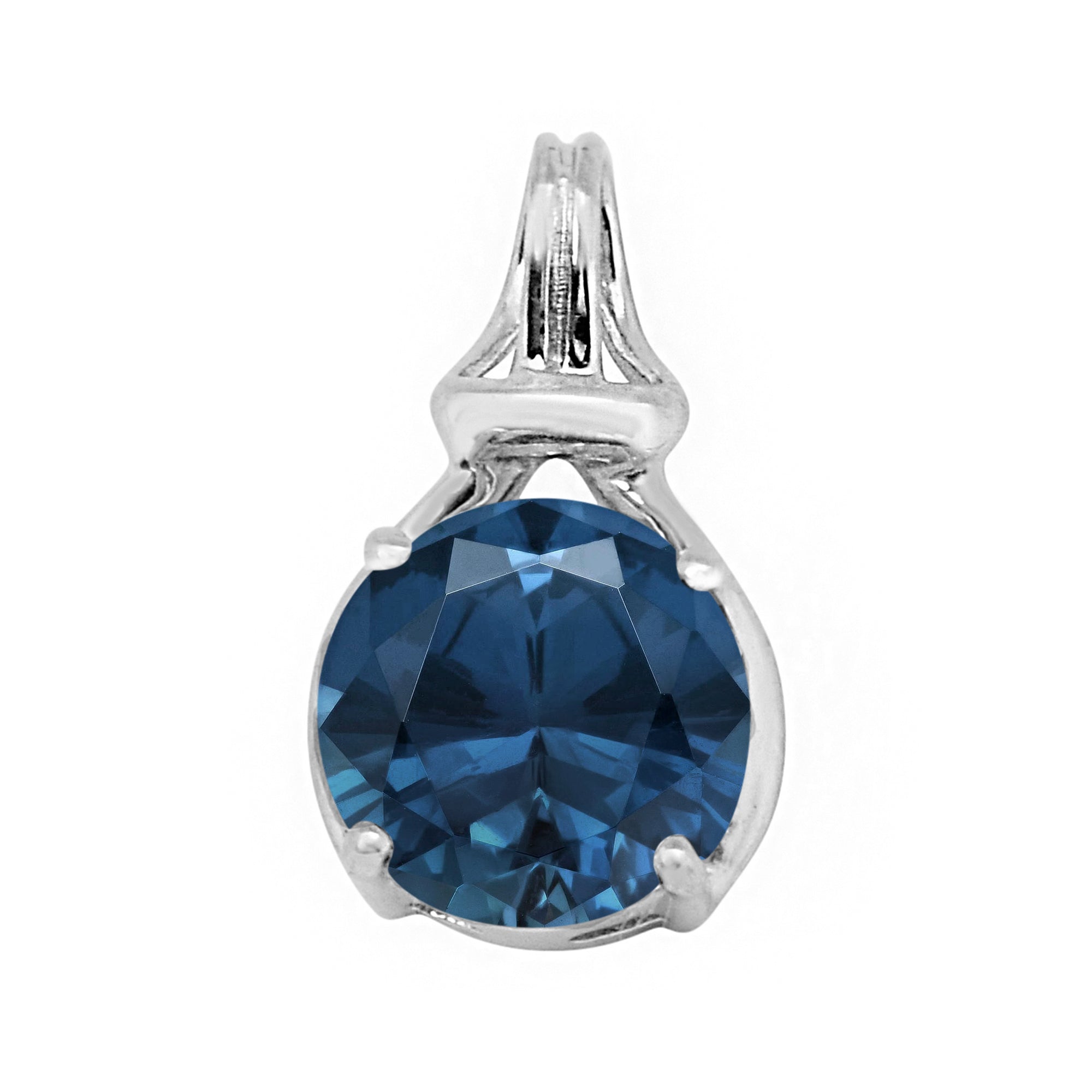 Solitaire Round Cut Multi Choice Gemstone Pendant