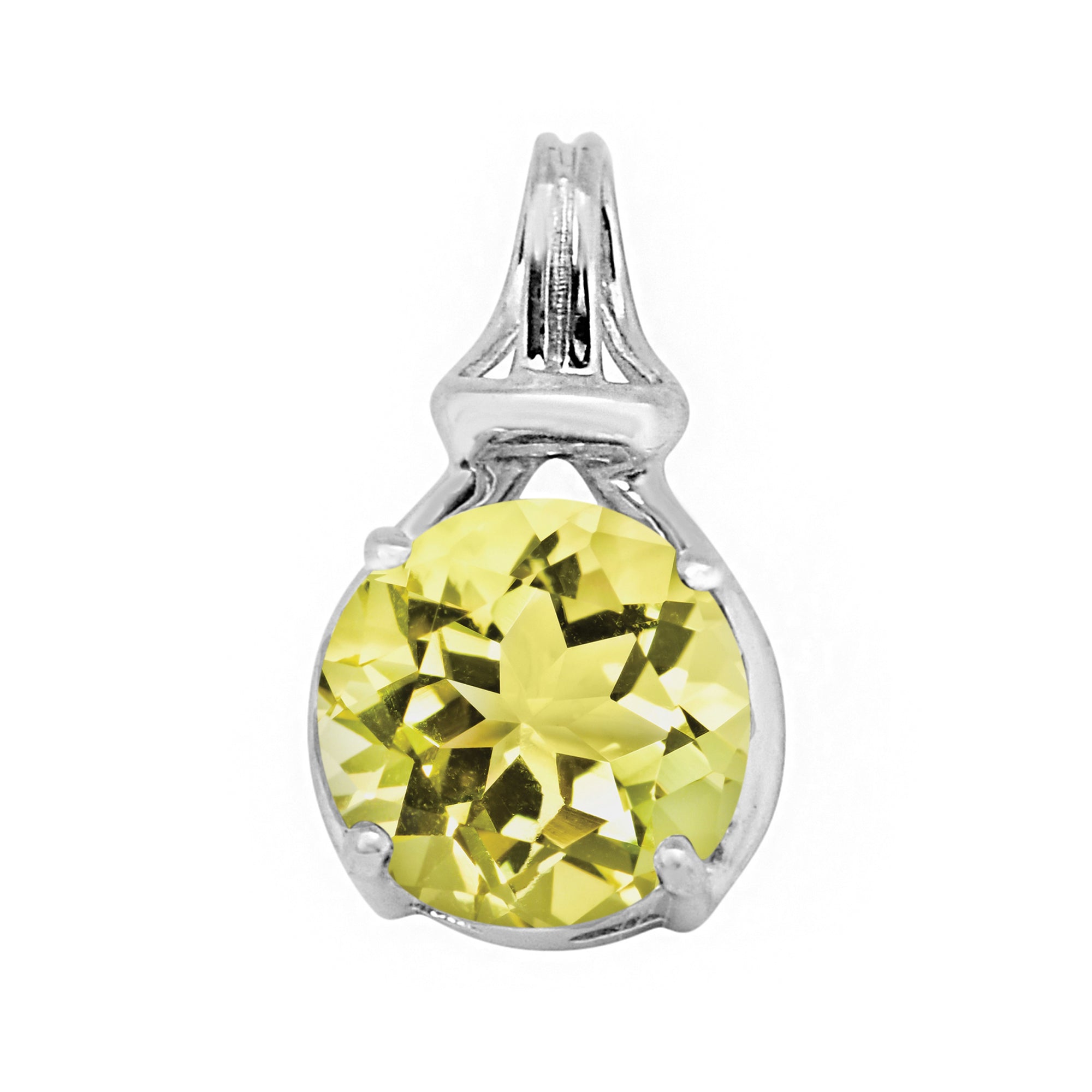 Solitaire Round Cut Multi Choice Gemstone Pendant