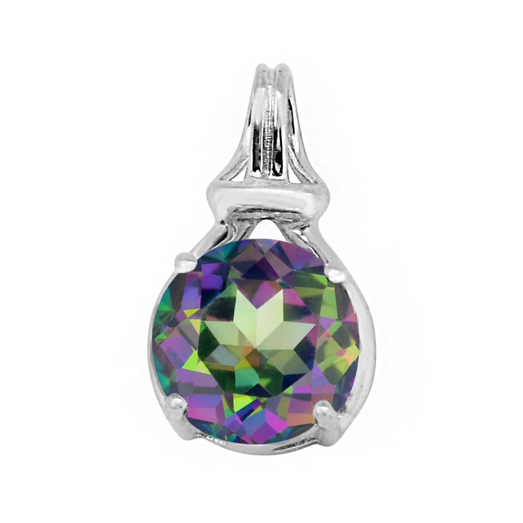 Solitaire Round Cut Multi Choice Gemstone Pendant