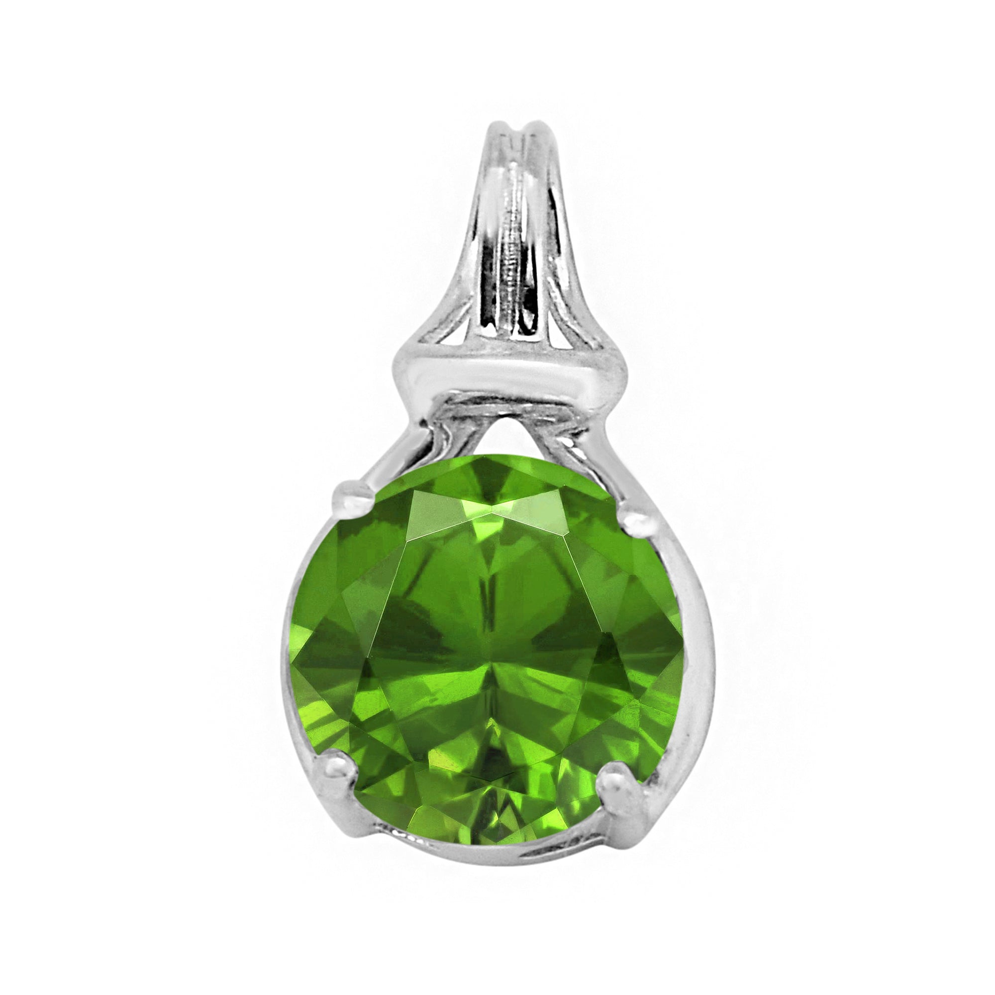 Solitaire Round Cut Multi Choice Gemstone Pendant