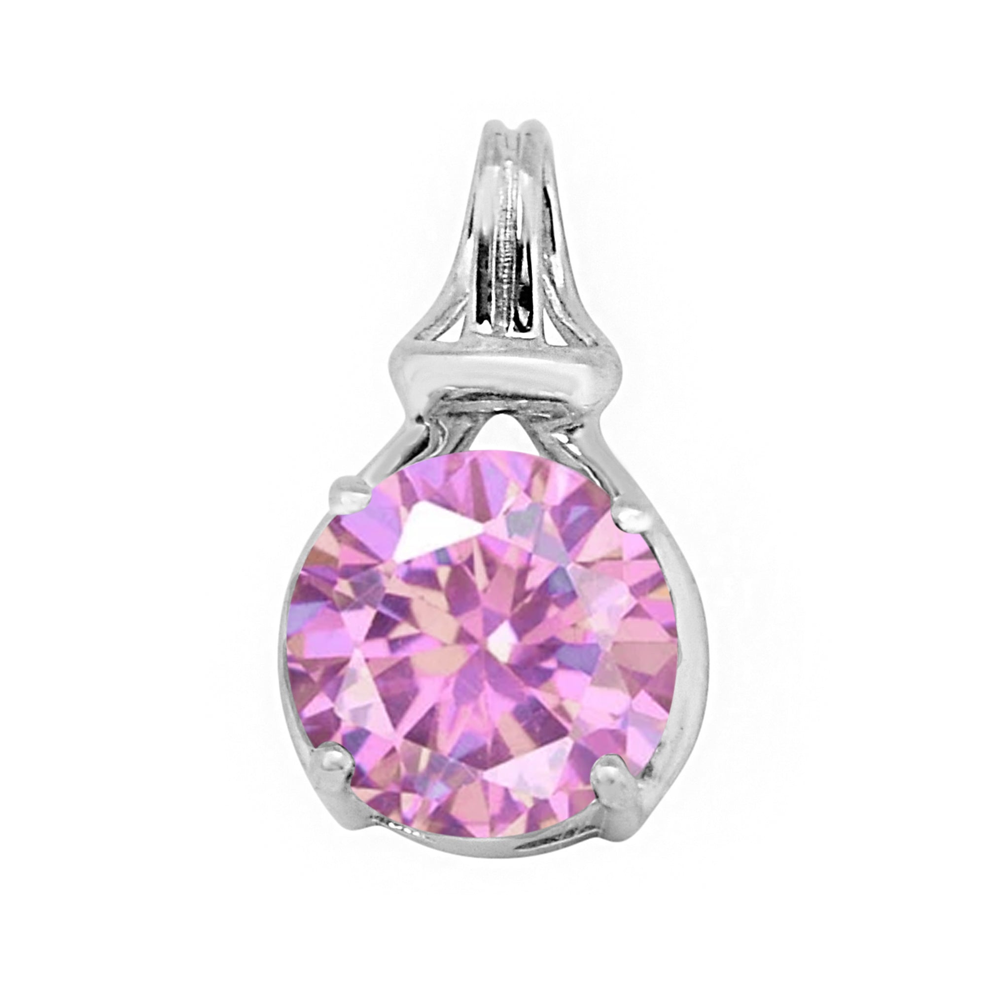 Solitaire Round Cut Multi Choice Gemstone Pendant